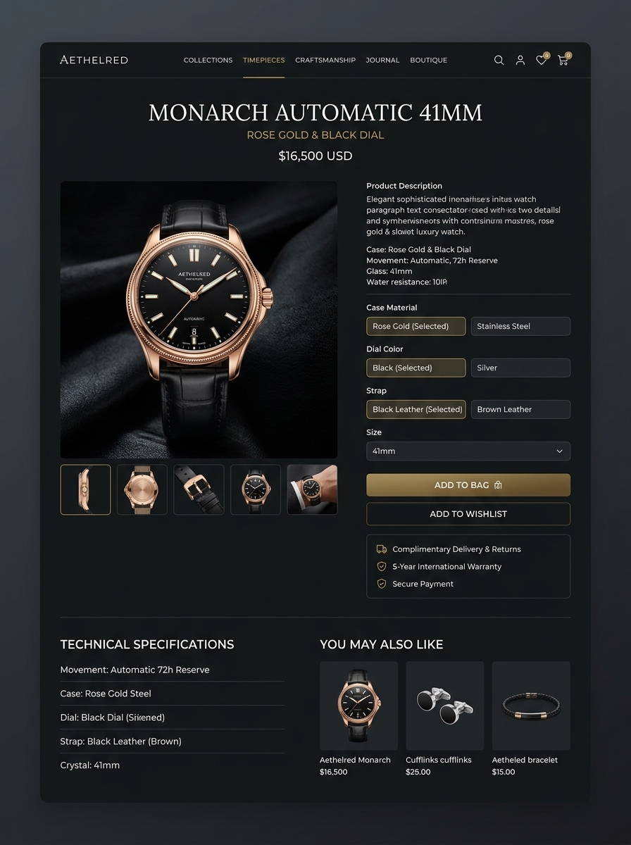 Boutique Product Page